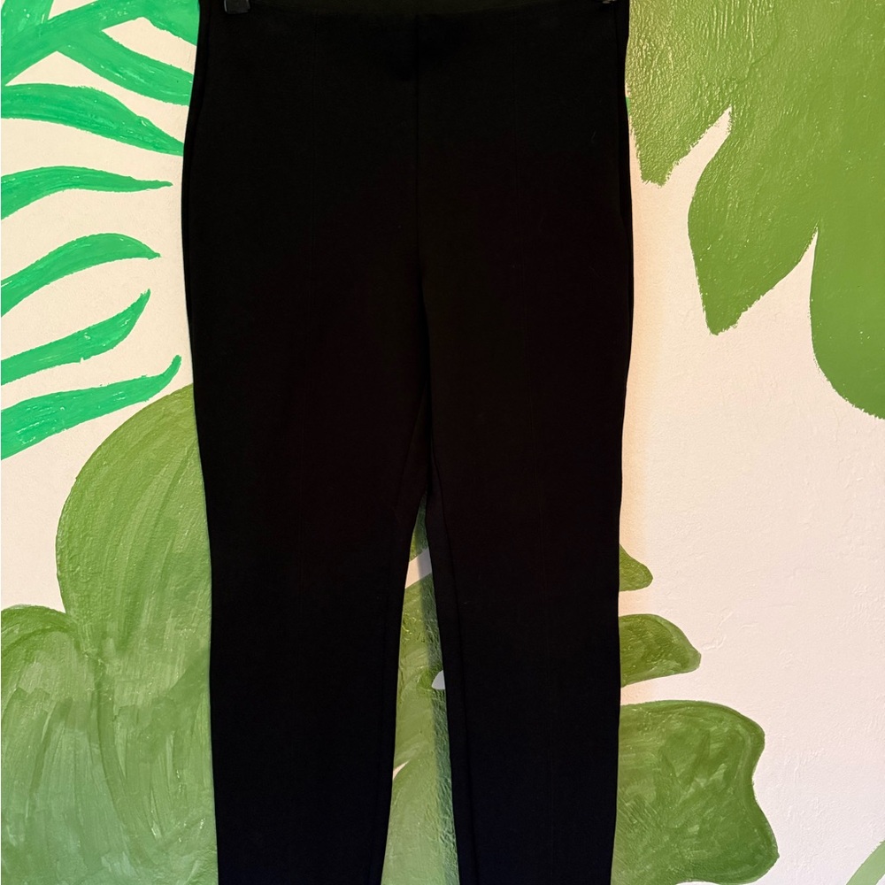 Quince Black High-Rise Slim Dress Pants
